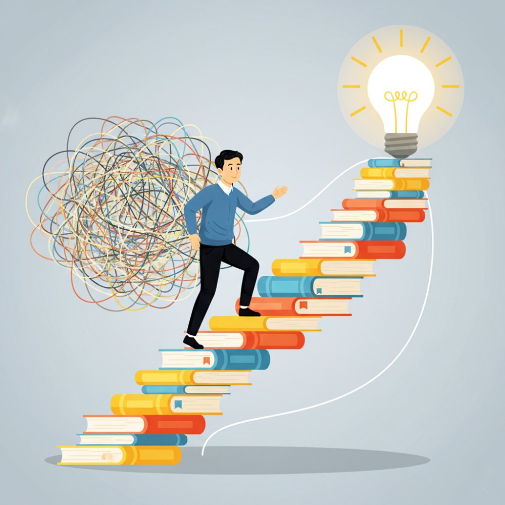 ENTPが自己成長し、生きづらさを克服するイメージ