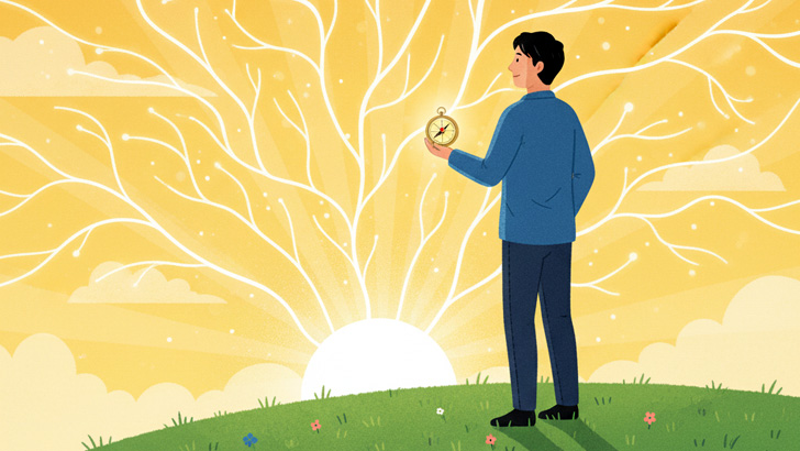 ENTPが自己理解を深め未来へ向かうイメージ