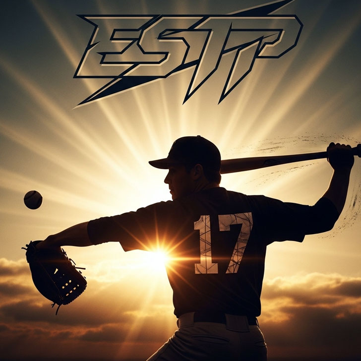 大谷翔平選手のESTP(起業家)という仮説を象徴的に表現した画像